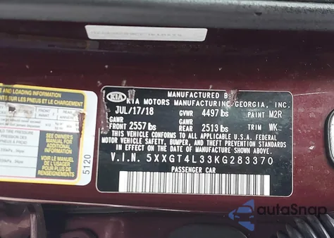 2019 Kia Optima Lx z USA, uszkodzony, nr VIN 5XXGT4L33KG283370